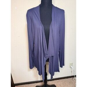 Urban Coco Women's Stretchy Flared Flowy Cardigan Size 2X NWT Gray Open Front